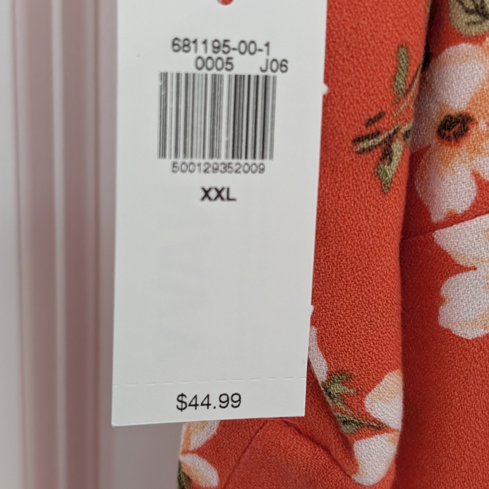 Old Navy Red Floral Maxi Dress with Flutter Sleeves - Picture 6 of 6
